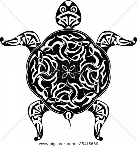 Tatuering sköldpadda