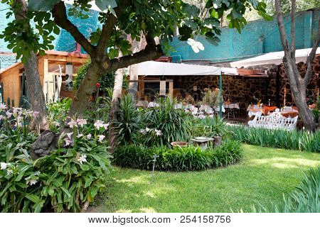 MEXICO CITY,MEXICO - JULY 13,2018 : The house of the exiled soviet leader Leon Trotsky in Coyoacan
