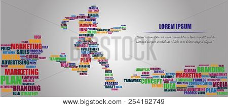 Conceptual Tag Cloud Containing Words Related To Marketing, Business, Advertising, Social Media, Blo