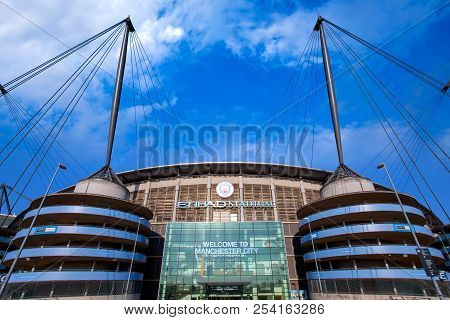 Manchester, United Kingdom - May 19 2018: Manchester City Football Club Founded In 1880 In Mancheste