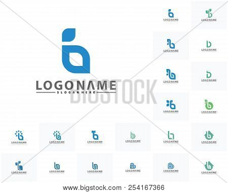 Set If Initial B Logo Vector, B Design Template