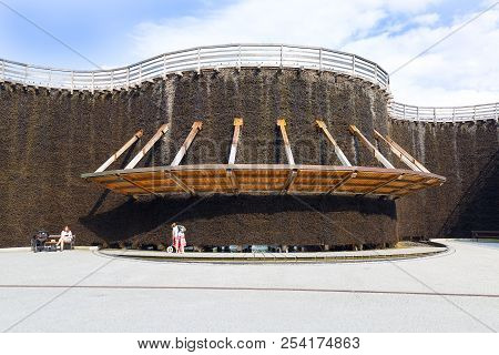 Wieliczka, Poland - June 20, 2018: Graduation Tower, Great Inhalatorium In The Resort Near Krakow. I