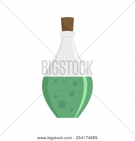 Potion Elixir Bottle Icon. Flat Illustration Of Potion Elixir Bottle Icon For Web Isolated On White