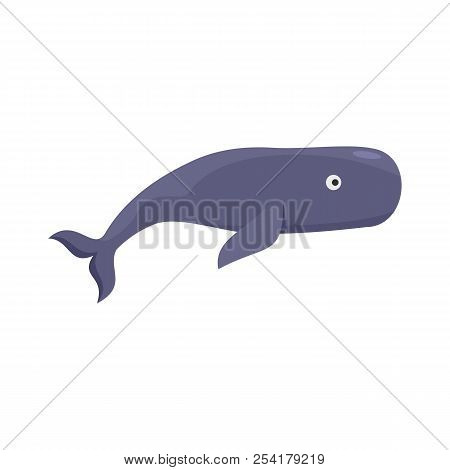 Right Whale Icon. Flat Illustration Of Right Whale Icon For Web Isolated On White