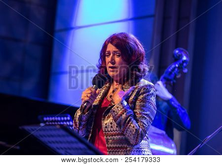 Cracow, Poland - July 31, 2018: Urszula Dudziak Live On Stage In Manggha Museum Of Japanese Art And 