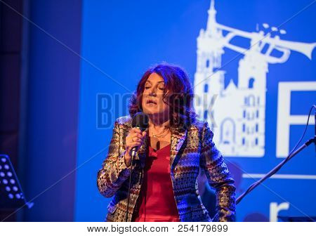 Cracow, Poland - July 31, 2018: Urszula Dudziak Live On Stage In Manggha Museum Of Japanese Art And 
