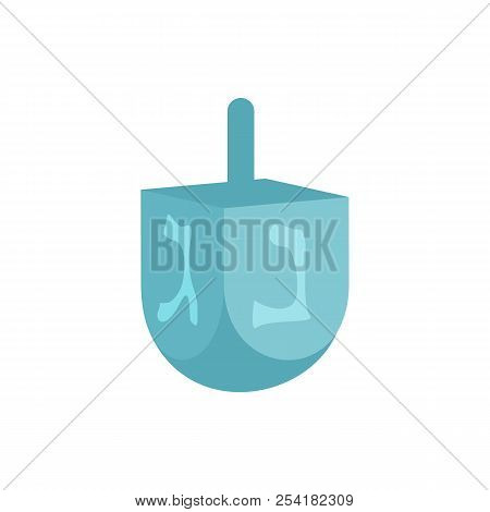Jewish Dreidel Icon. Flat Illustration Of Jewish Dreidel Icon For Web Isolated On White