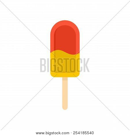 Double Red Ice Cream Icon. Flat Illustration Of Double Red Ice Cream Icon For Web Isolated On White