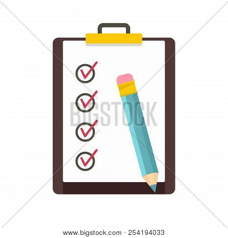 To Do List Icon. Flat Illustration Of To Do List Icon For Web Isolated On White
