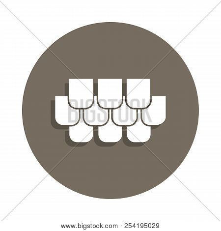 Shingles Icon In Badge Style. One Of Construction Materials Collection Icon Can Be Used For Ui, Ux O