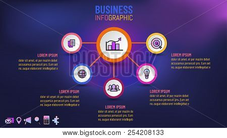 Vector Illustration For Business Infographic Template Layout Design For Presentation, Business Plani