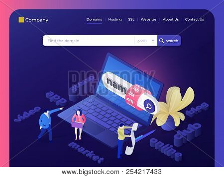 Find And Buy A Domain Name. People Choose A Name For The Site. Page Design Templates For Hosting Com