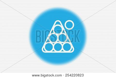 Billiard Balls Triangle. Flat Vector Icon Illustration. Simple Black Symbol On White Background. Bil