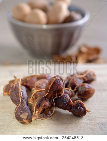 Fruits Of Tropcal Africal Tree Tamarind, Used In Cooking, Traditional Medicine And Metal Polish