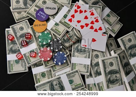 Gambling Concepts. Business People Are Gambling In The Casino. Betting Is A Gamble For Investors.