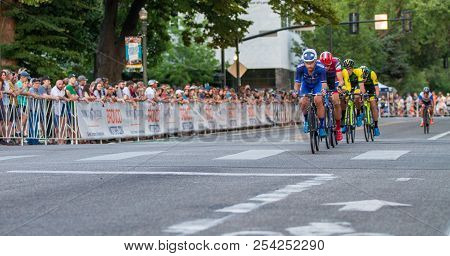 Fast Riders Moving In A Line
