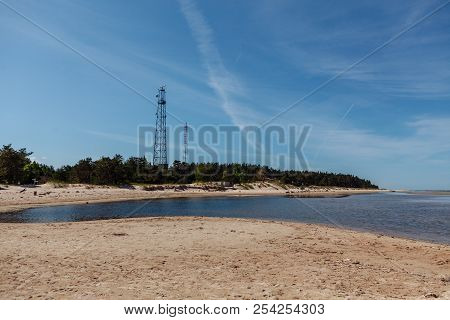 Two Cellular Tower On Kolka Cape, Latvia