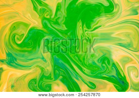 Abstract Colors, Backgrounds And Textures. Food Coloring In Milk. Food Coloring In Milk Creating Bri