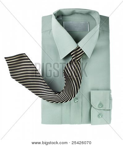 camicia con cravatta isolata on white