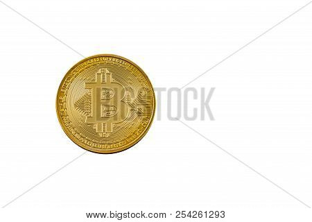 Bitcoin Cryptocurrency Coin Isolated On White Background