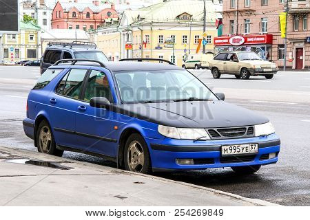 Moscow, Russia - May 6, 2012: Motor Car Saab 9-5 In The City Street.