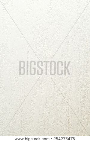 Closeup Of White Facade Rendering With Raw Finish, Typical Meditarranean Style