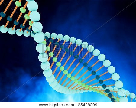 色彩丰富的插画的 DNA 链