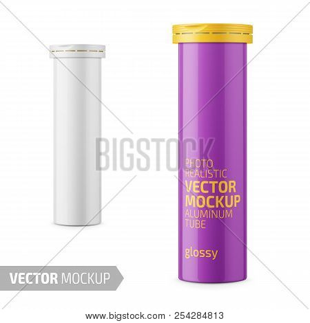 Round Glossy Aluminum Tube With Sample Design.