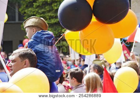 Celebration Of The 71th Anniversary Of The Victory Day, Pyatigorsk Russia - May 09, 2016. Immortal R