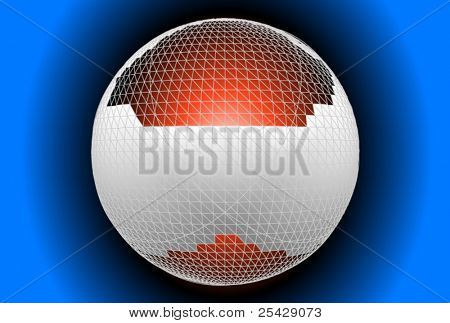 vecteur de bouton pour le globe Hightech