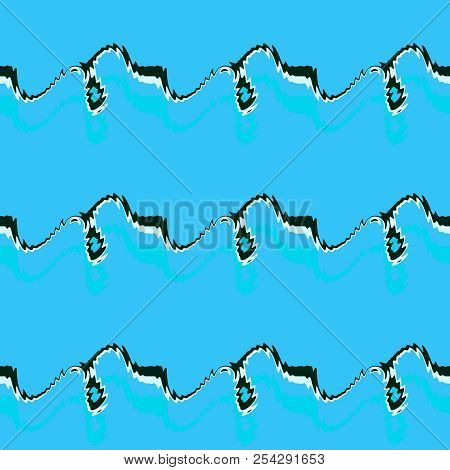 Seamless Pattern Background Of Multicolored Lines With Scribbler.