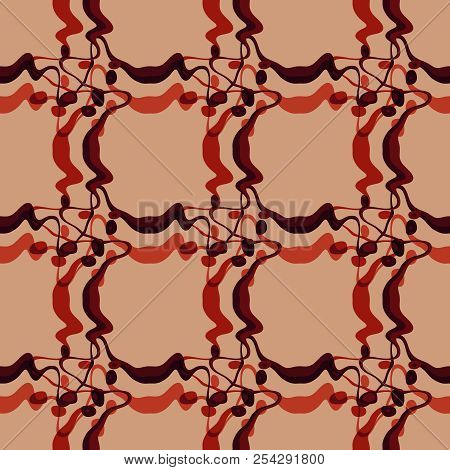 Seamless Pattern Background Of Multicolored Lines With Scribbler.