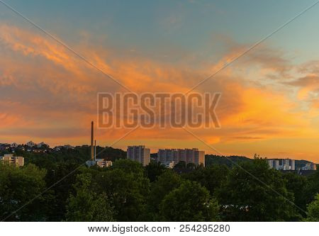 A Colorful Sundown In A Part Of Boeblingen