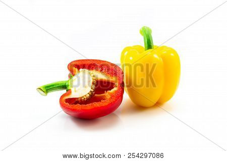 Fresh Weet Bell Pepper Isolated On White Background