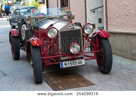 Saalbach-hinterglemm, Austria - June 21 2018: Vintage Italian Car Lancia Lambda Type 221 Spider From