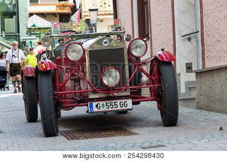 Saalbach-hinterglemm, Austria - June 21 2018: Vintage Italian Car Lancia Lambda Type 221 Spider From
