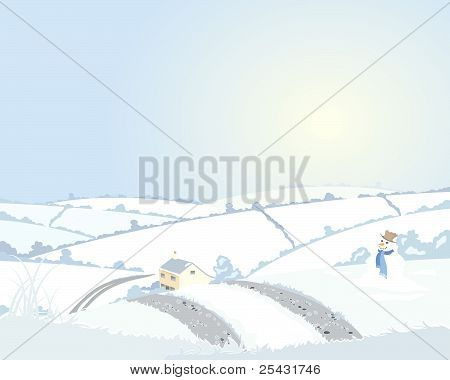 Ferienhaus im Winter
