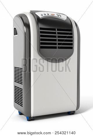 Generic Illustration Of Mobile Air Conditioner. 3d Illustration.