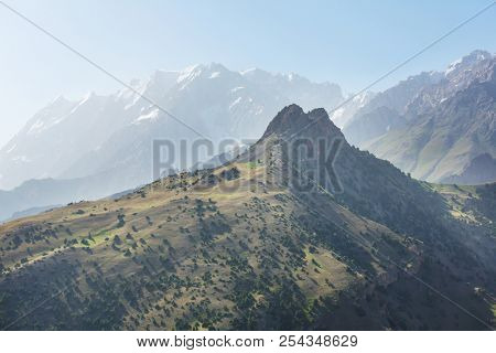 Beautiful landscape of Fann Mountains, Tajikistan