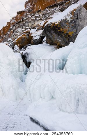 Cape Burkhan (shaman Rock) On Olkhon Island At Baikal Lake, Siberia, Russia