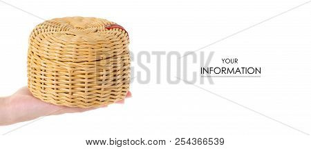 Casket Of A Vine In A Hand Pattern On A White Background Isolation
