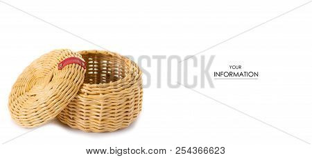 Casket Of A Vine Pattern On A White Background Isolation