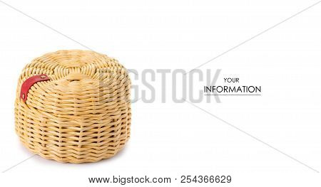 Casket Of A Vine Pattern On A White Background Isolation