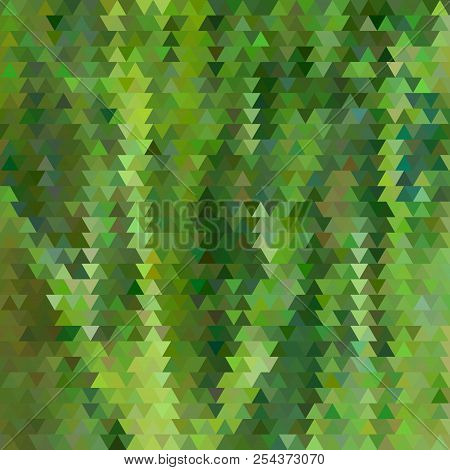 Abstract Vector Geometric Triangle Background - Green And Yellow