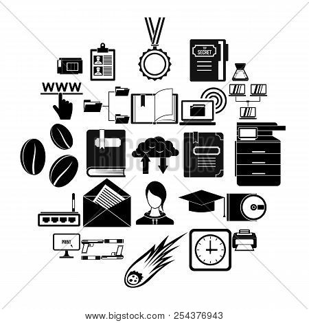 Scribe Icons Set. Simple Set Of 25 Scribe Vector Icons For Web Isolated On White Background