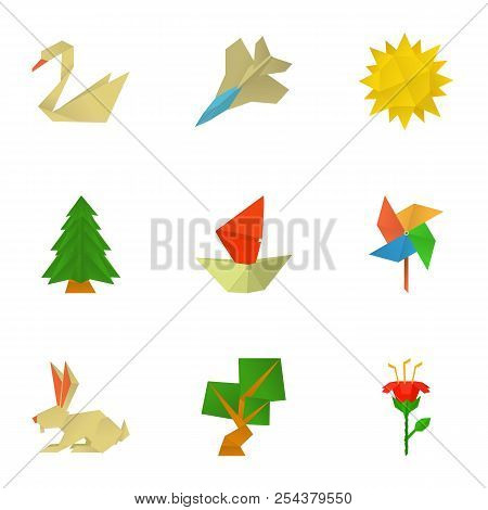 Paper Icons Set. Cartoon Set Of 9 Paper Vector Icons For Web Isolated On White Background