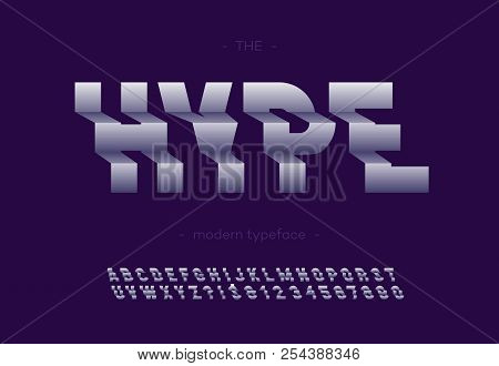 Vector Hype Bold Typeface 3d Typography Sans Serif For Poster, Decoration, Promotion, Book, T Shirt,