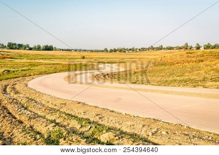 Newly constructed regional trail - Longview Trail connecting Loveland and Fort Collins along northern Colorado foothills