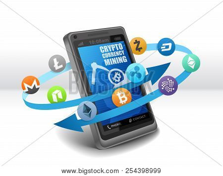 Electronic Crypto Currency Mining Farm On Mobile (bitcoin, Ethereum, Classic, Dash, Monero, Litecoin