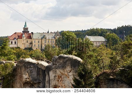 Sandstone Rock Near Hruba Skala Renaissance Castle